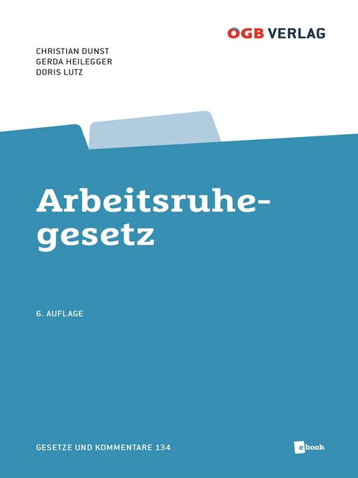 Cover image for Arbeitsruhegesetz